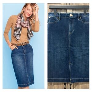 Talbots Blue Denim Pencil Skirt